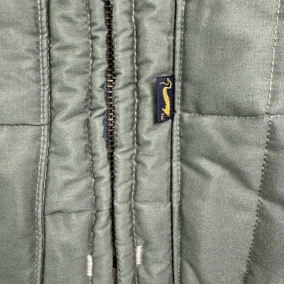 VTG Duxbak Aircel 90s USA Talon Zipper Vest Western Puffer Jacket Coat Green M - Picture 10 of 10